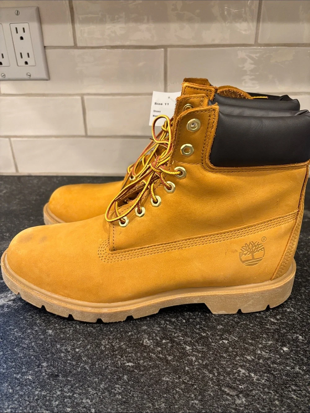 Men's Timberland® Classic 6-Inch Waterproof Boot – Wheat Nubuck – Size 11 – NEW